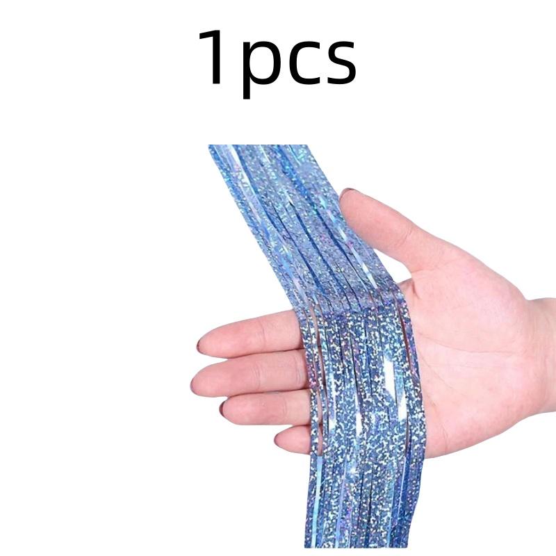 

2Pack 2X1M Glitter Party Backdrop Metallic Foil Tinsel Fringe Curtain Birthday Wedding Bachelorette Decoration Adult Anniversary