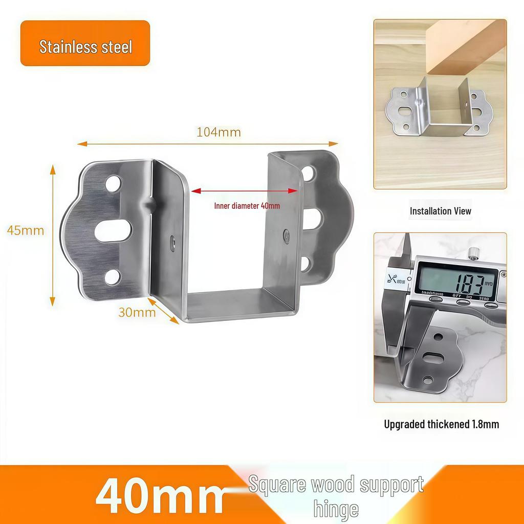 Konzola pantu zábradlí postele ve tvaru U z masivního dřeva s vkládací přezkou