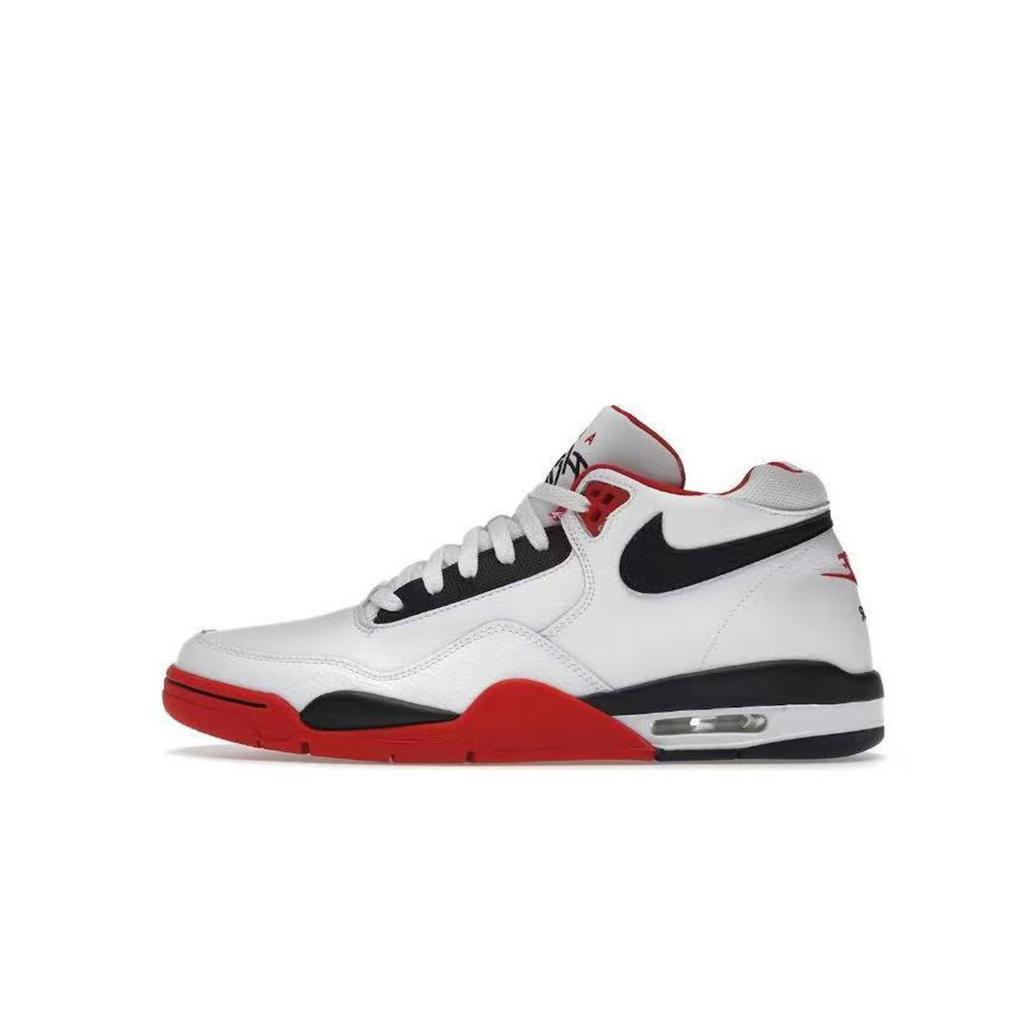 Nike Flight Legacy Abrasion Resistant Mid top Vintage Basketball Shoes Unisex Red BQ4212-100(Team840-1)