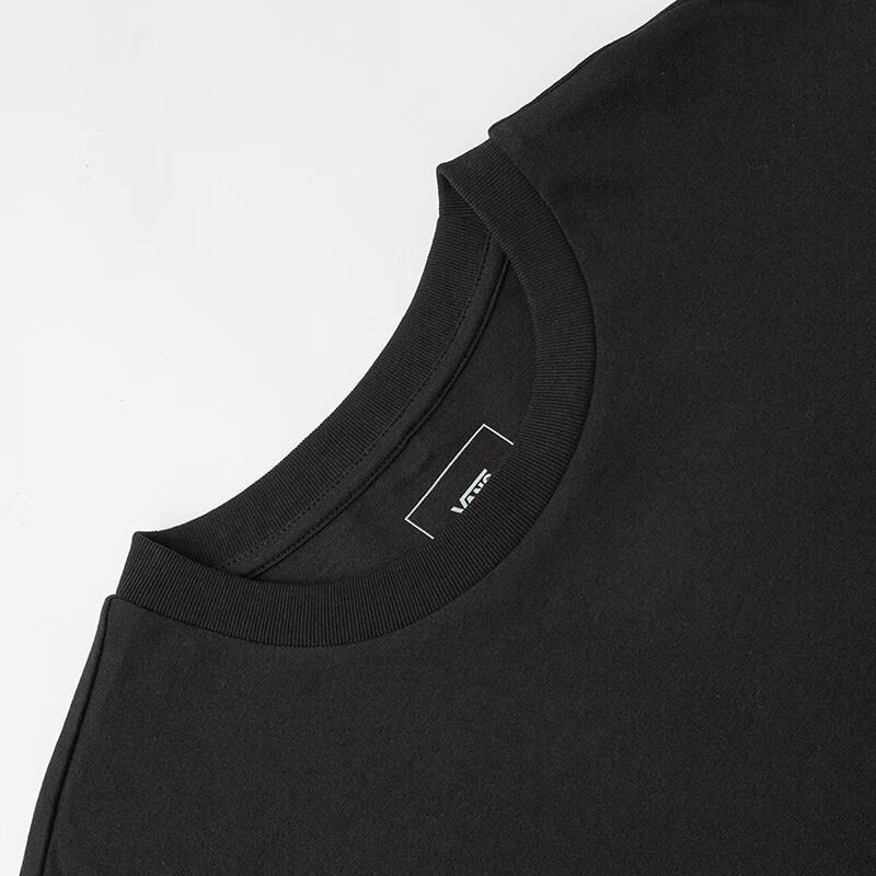 Vans Letter Pattern Round Neck Printed Pullover Short Sleeve T-Shirt Unisex T-Shirts Black VN000HZTBLK