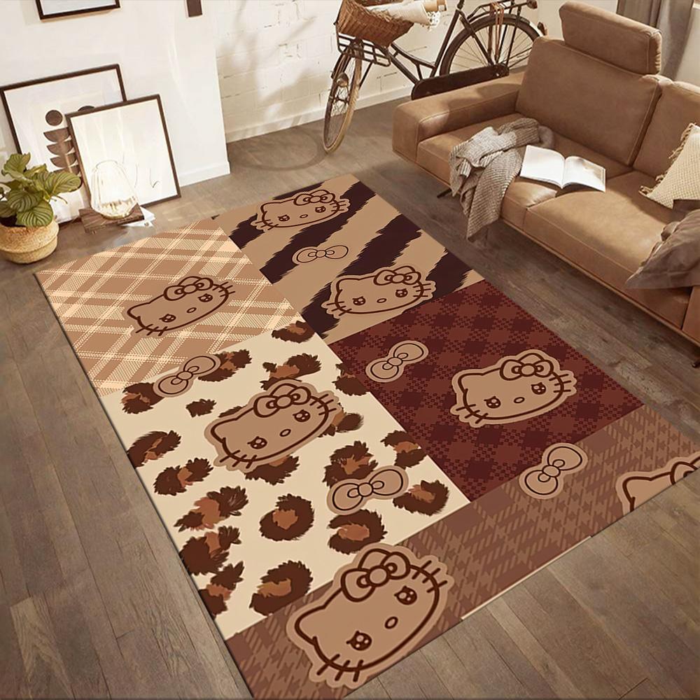 Hello Kitty Party Square rugs are a great choice for living rooms, bedrooms, home décor, and as gifts.