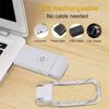Luz de leitura recarregável LED USB para livros, luz noturna com proteção para os olhos, luz de mesa portátil com clipe, marcador de livros, luz de leitura, lâmpada noturna