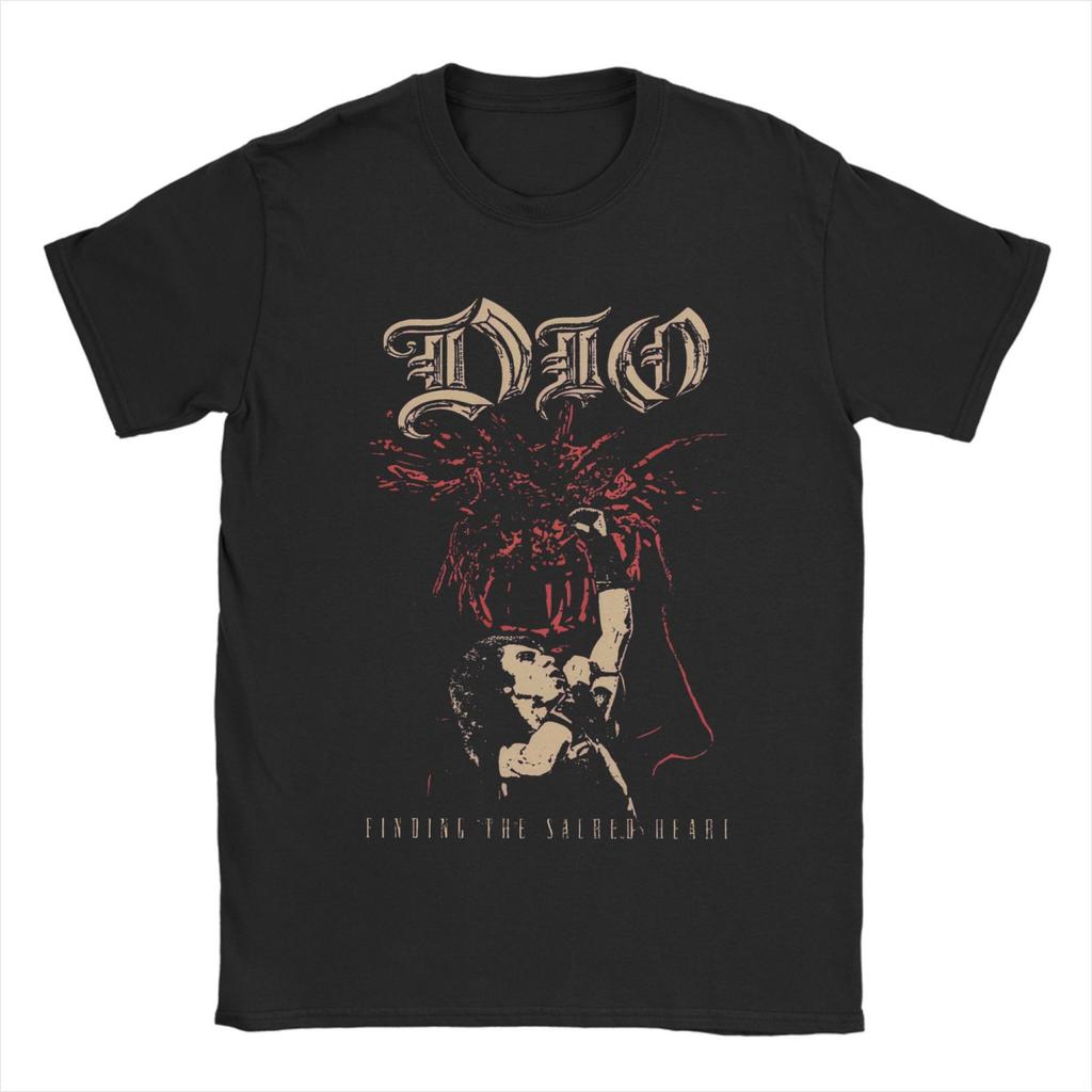 Dio Band The Sacred Heart T-Shirt for Men Women Humorous Cotton Tee Shirt O Neck Short Sleeve T Shirt Gift Idea Clothing