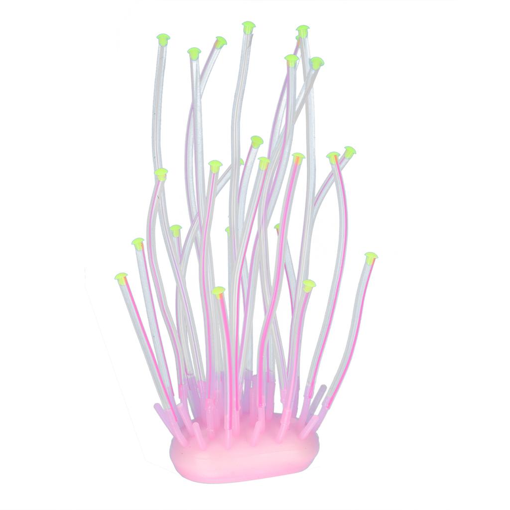 Artificial Coral Silicone Fluorescent Simulation Aquarium Fish   2‑Color Tube Decoration