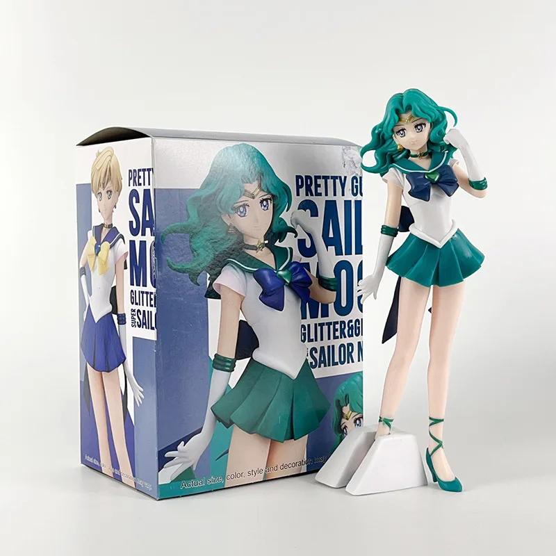 23cm Anime Sailor Moon Meiou Setsuna Figure GLITTER&GLAMOURS Kaiou Michiru Tenoh Haruka Tomoe aru PVC Model Toys Kids Gifts