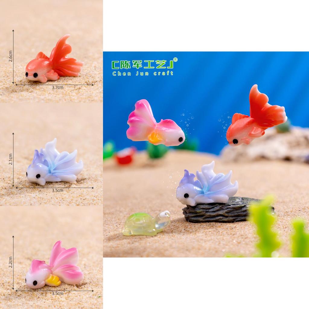 Vibrant Miniature Resin Fish Ideal For Creative Aquarium Landscaping