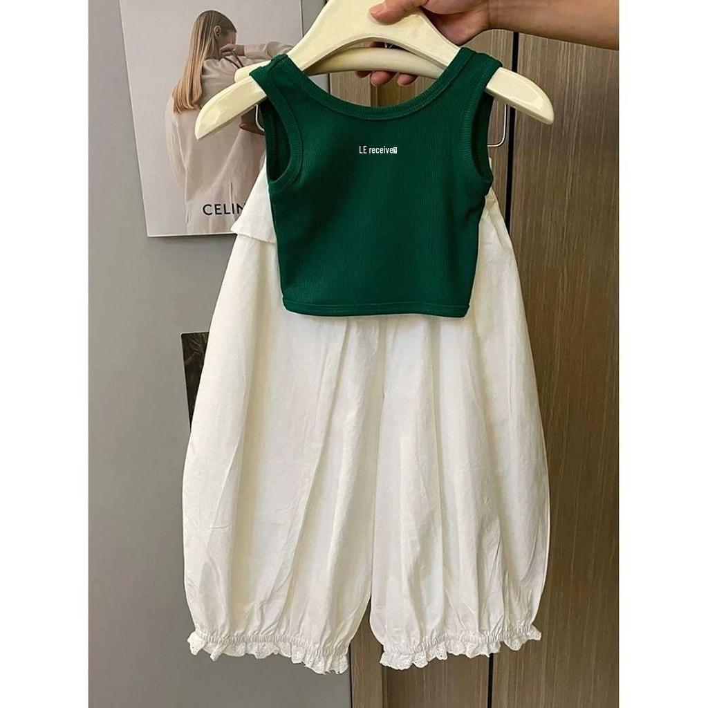 Girls' Summer 2026 Stylish Two-Piece Vest Set – Trendy and Cute Casual Outfit