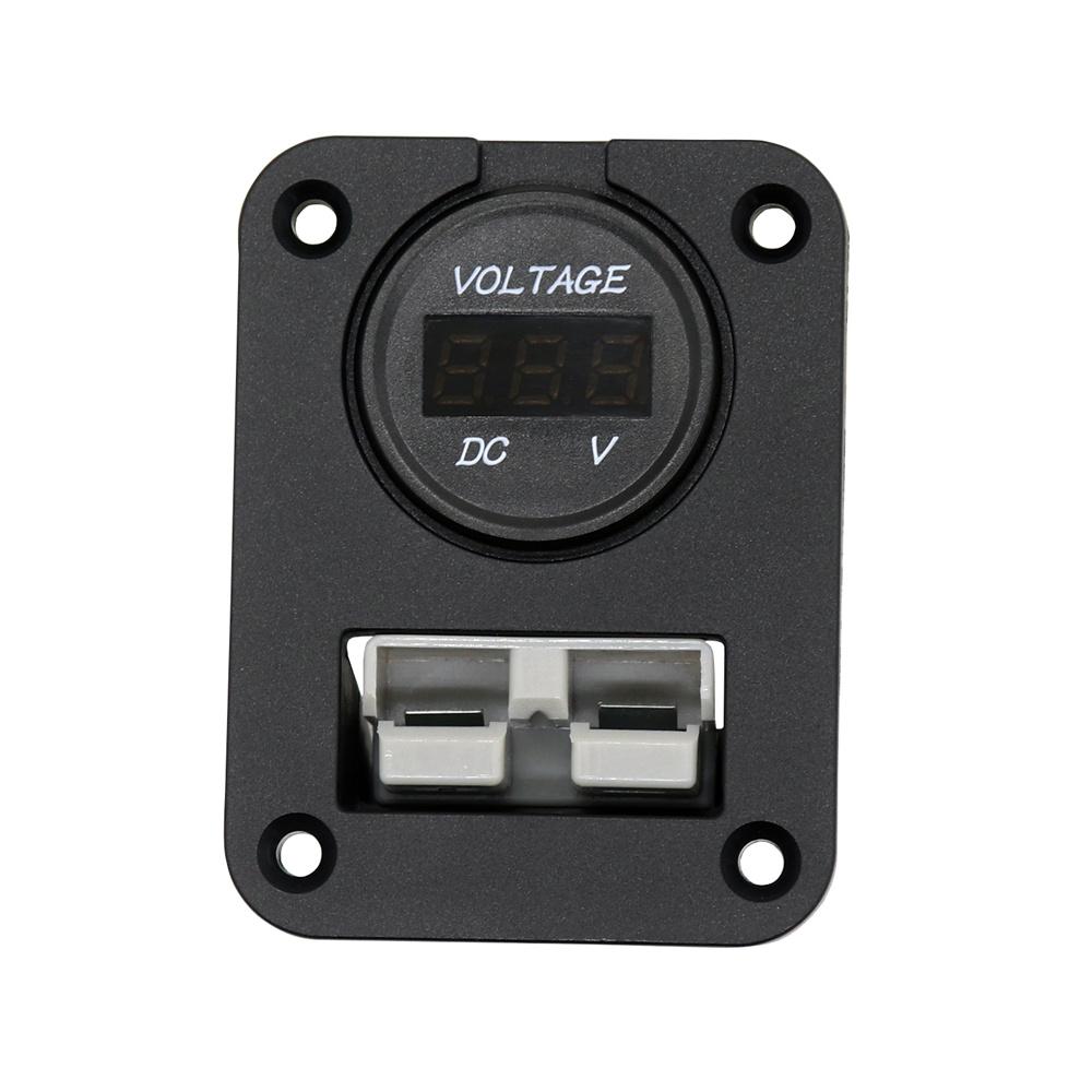 50 Amp Plug Socket  With Voltage Meter Flush Mount Recessed Plate