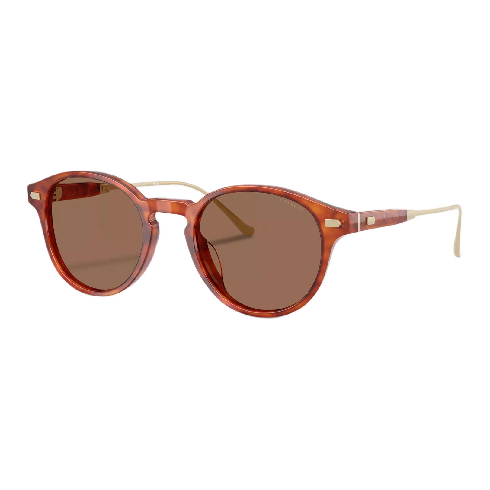 Coach Patterned Color Block Irregular Frame Sunglasses Women sunglasses Tortoise CAD83-VY9 F,Tortoiseshell
