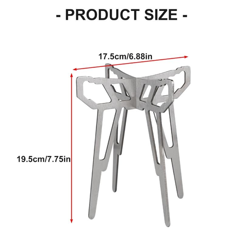 Foldable Grill Rack Folding Cooking Pot Support Portable 201 Stainless Steel Outdoor Backpacking Gas Stove Stand