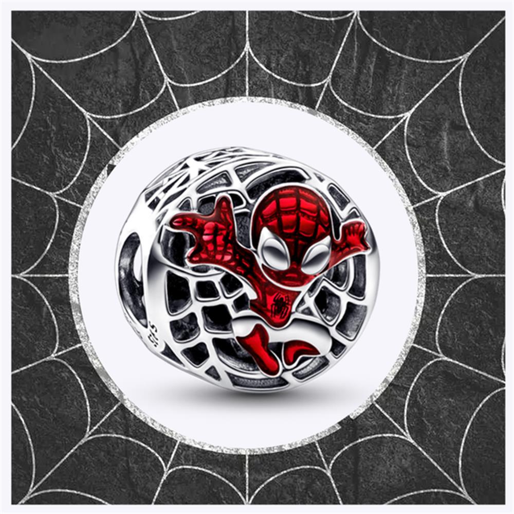 Přívěsek na náramek nebo prsten 925 stříbro Fotoaparát Spider-Man Čarodějnice Fit Originální náramek Prsten Dámské DIY Šperky Dárek