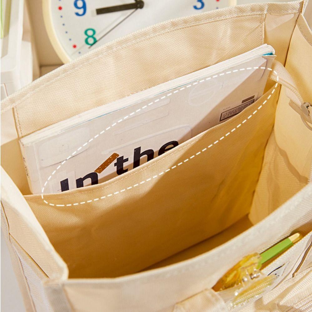 Multi Layer File Bag Solid Color Schoolbag High Quality Tutoring Bag  Students