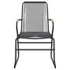 vidaXL 3-tlg. Garten-Essgruppe Schwarz PVC Rattan