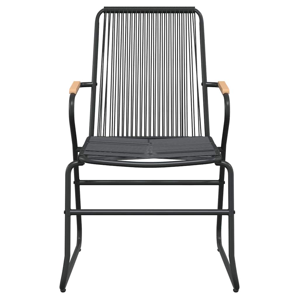 vidaXL 3-tlg. Garten-Essgruppe Schwarz PVC Rattan