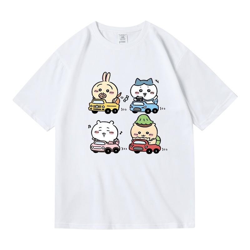 Chiikawa Cute InsStyle Cartoon Graphic TShirt  ONeck Fresh JapaneseStyle Casual Summer ShortSleeve Streetwear Daily Top