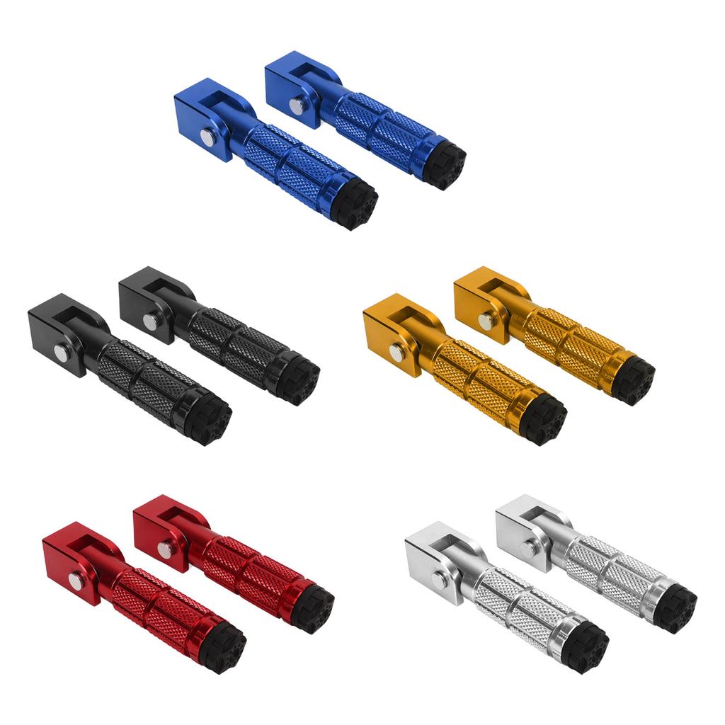 2Pcs otorcycle Foldable Foot Pegs Foot Rest 8 Antislip Aluiniu Alloy  for Bikes  UTV  Kart