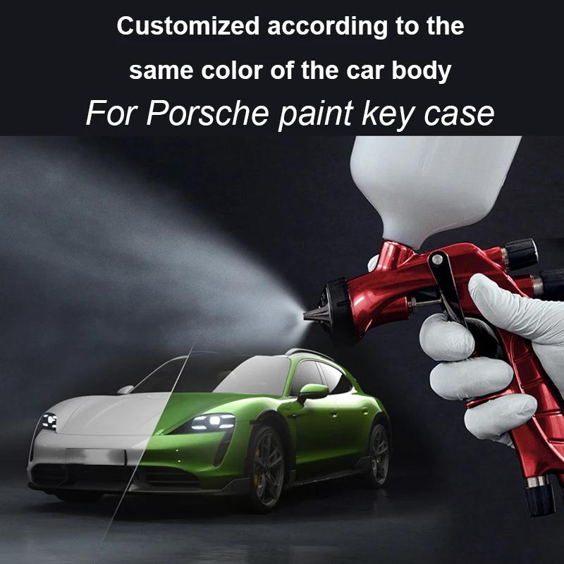 Car Key Paint Protective Case Keyless Cover For Porsche Cayenne Mancan Panamera 911 718 Boxster Cayman Taycan Replacement Shell