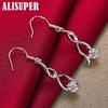 925 Sterling Silber AAA Zirkon Tropfenohrringe Schmuck