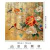 Enchanting Bird And Flower Shower Curtain - Vibrant Flower Wall Hanging For Living Room And Bedroom Decoration - Natural Style