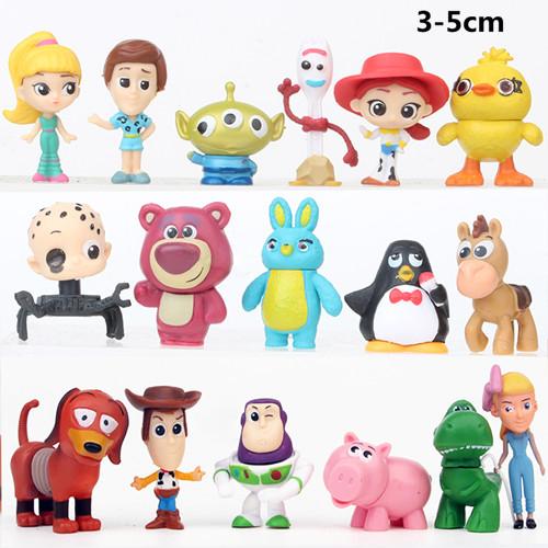 Anime Toy Story 4 Cartoon Figure Toy Woody Buzz Lightyear Rex Alien forky Doll action figure Children Gift