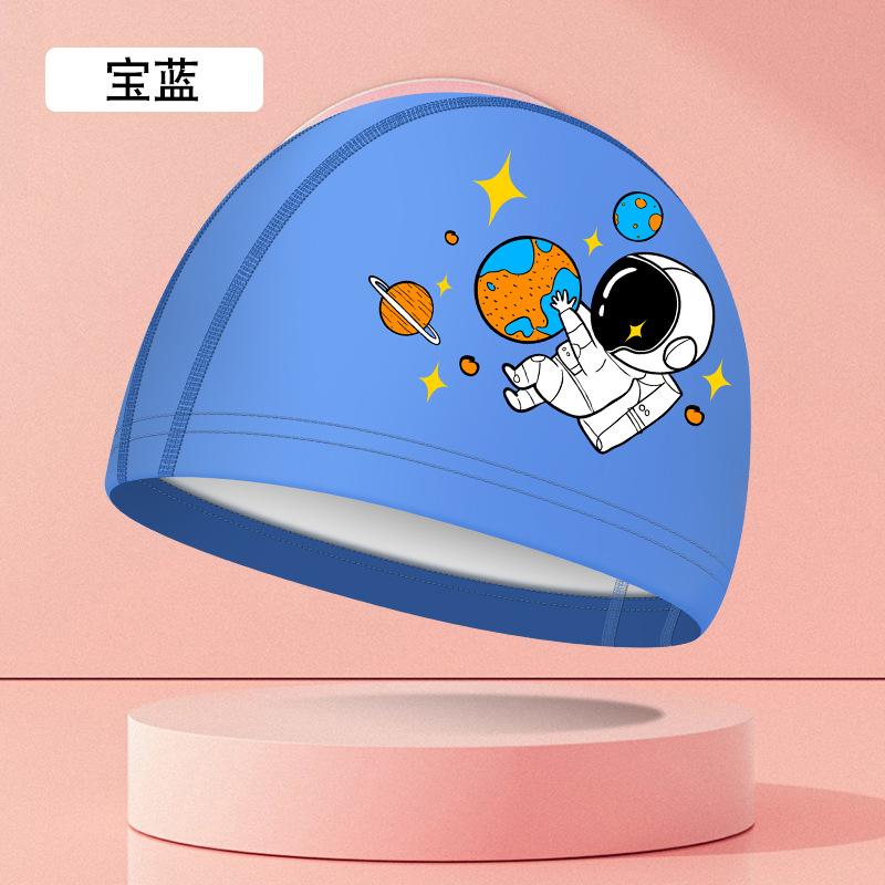 New Cartoon Swimming Caps for Boys Girls PU Waterproof Comfortable Kids Swim Caps Ear Protection Printed Children Swimming Caps
