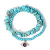 New Blue Turquoises Stone Bracelet Fashion Bohemian Green Blue Turquois Charm Bangle Handmade Healing Energy Jewelry Gift