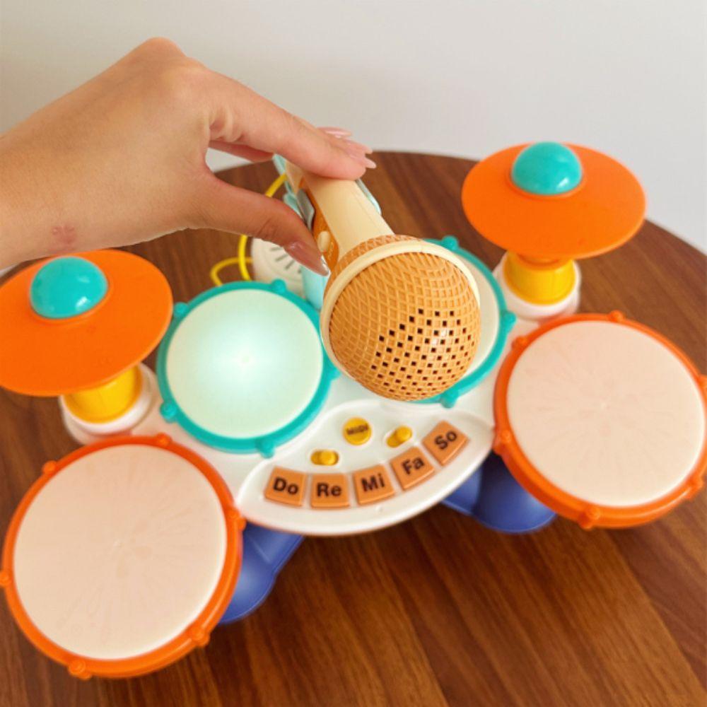 Conjunto de Bateria Multifuncional Instrumentos Musicais para Bebê Sem BPA Brinquedos Musicais Crianças