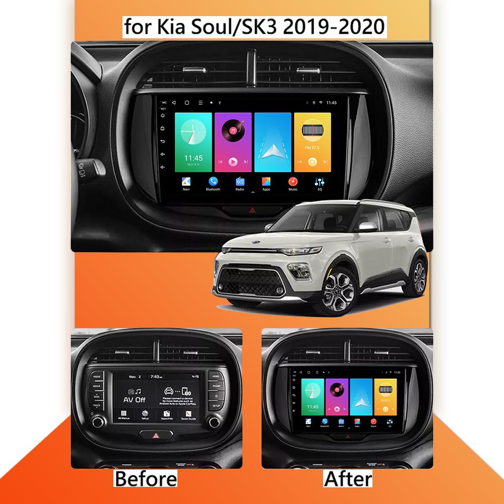Car Radio Android Auto Carplay For KIA Soul SK3 2019-2020 Multimedia Player Head Unit Stereo GPS Navigation BT WIFI 1+16GB