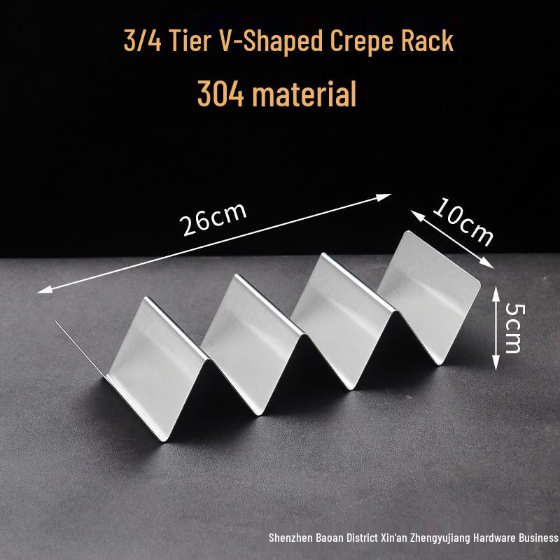 304 Stainless Steel V-Shaped Taco Holder for 2 or 3 Tortillas