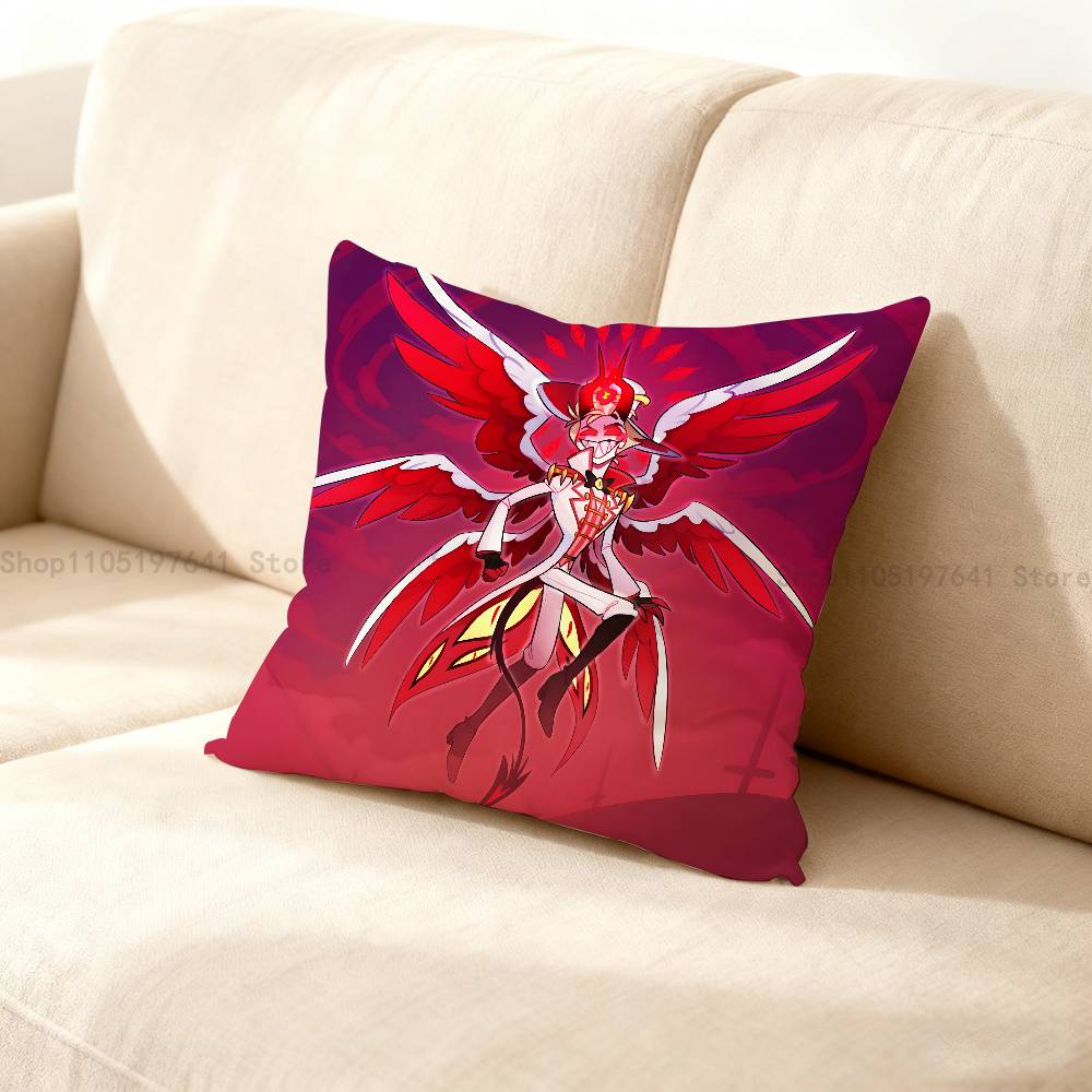 For L-Lucifer H-Hazbins Pillow Case Cute Cartoon Anime Peripheralsbedroom Sofa Decorative Cushion Cover Soft Cushion Cover