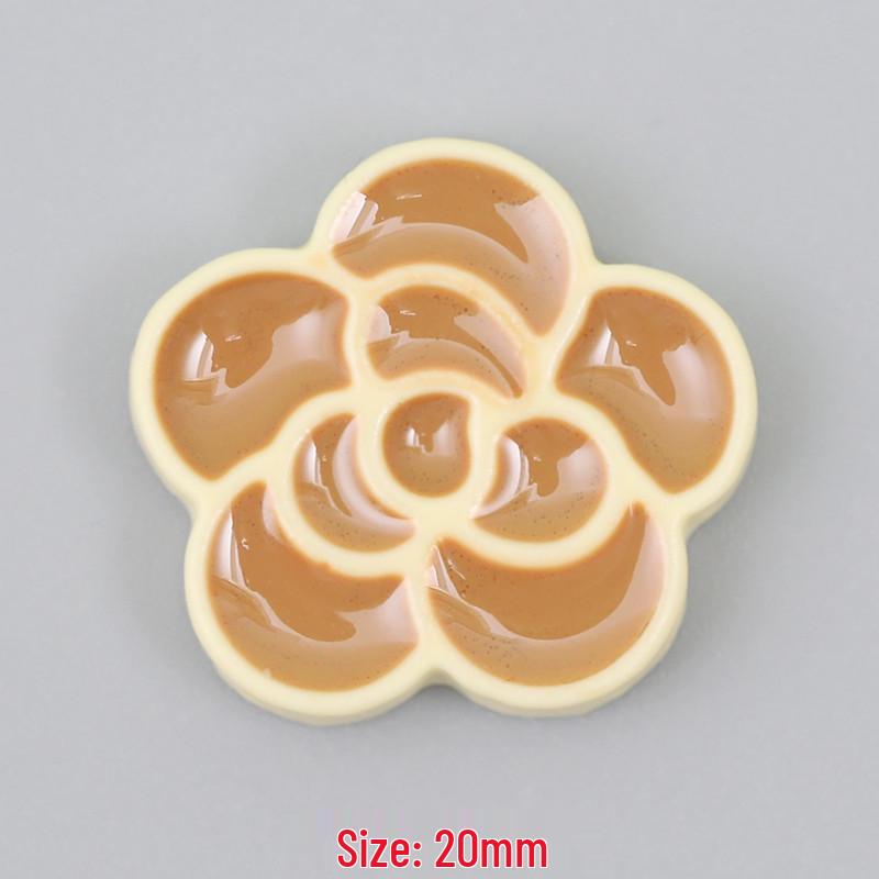 Glossy Resin Five-Petal Flower DIY Accessories: Phone Case, Hair Piece, Pendant, Brooch, Magnet, Sticker.