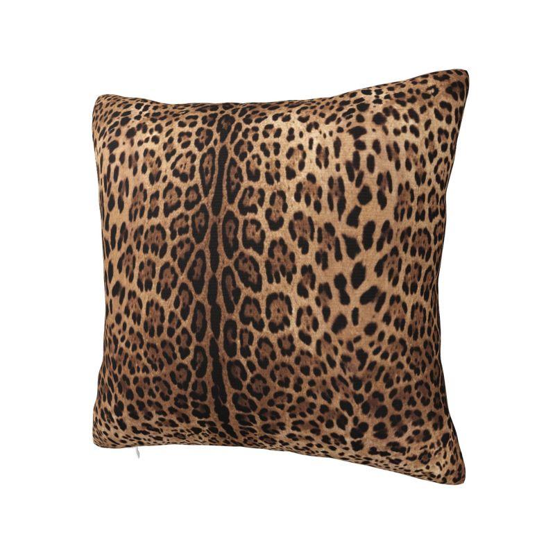 Custom Leopard Print Pillow Case Decoration Luxury Animal Skin Outdoor Cushions Square Pillowcase