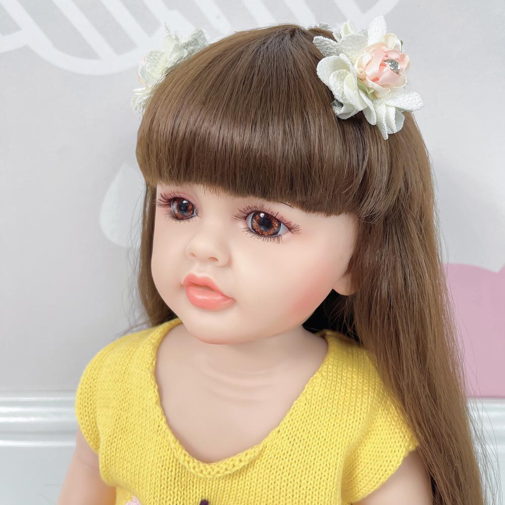KEIUMI Reborn Doll Waterproof Full Silicone Vinyl Body Girl Bebe Reborn Dolls 55 Cm Birthday Gifts