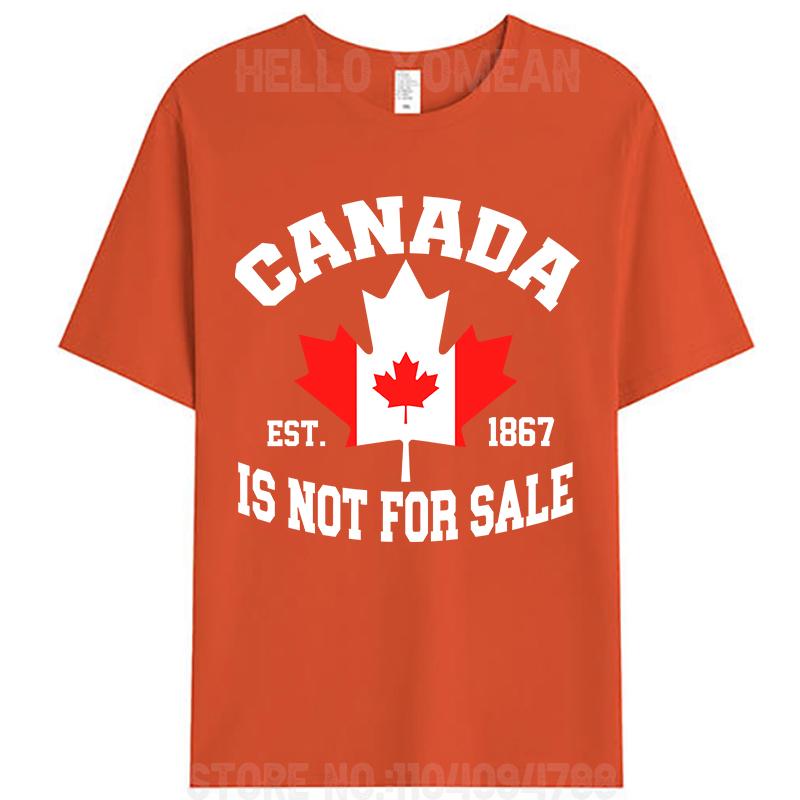 Kanada steht nicht zum Verkauf Herren T-Shirts Stolze Kanadierin Baumwoll-T-Shirt Kurzarm Rundhals-T-Shirt Unisex Freizeit-Tees Tops