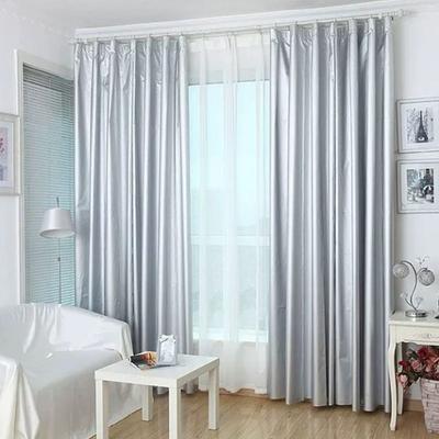 New With Hooks Blackout Curtains Thickened Rectangle Thermal Insulation Curtain Silver Bedroom Curtains Living Room