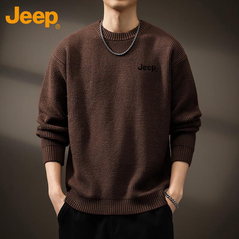 

JEEP Men s Retro Loose Fit Pullover Sweater L