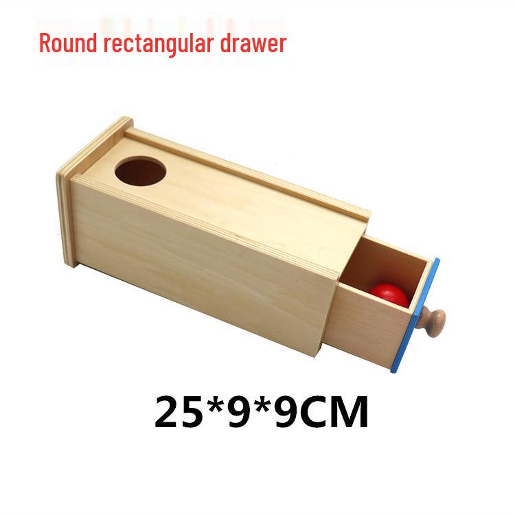 Montessori Infant & Toddler Triangular Prism Matching Box & Three-Color Ring Set - Early Education Teaching Aids.