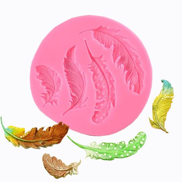 1pcs Feather Sugar Buttons Silicone Mold Fondant Mold Cake Decorating Tools Chocolate Gumpaste Mold Moldes De Silicona