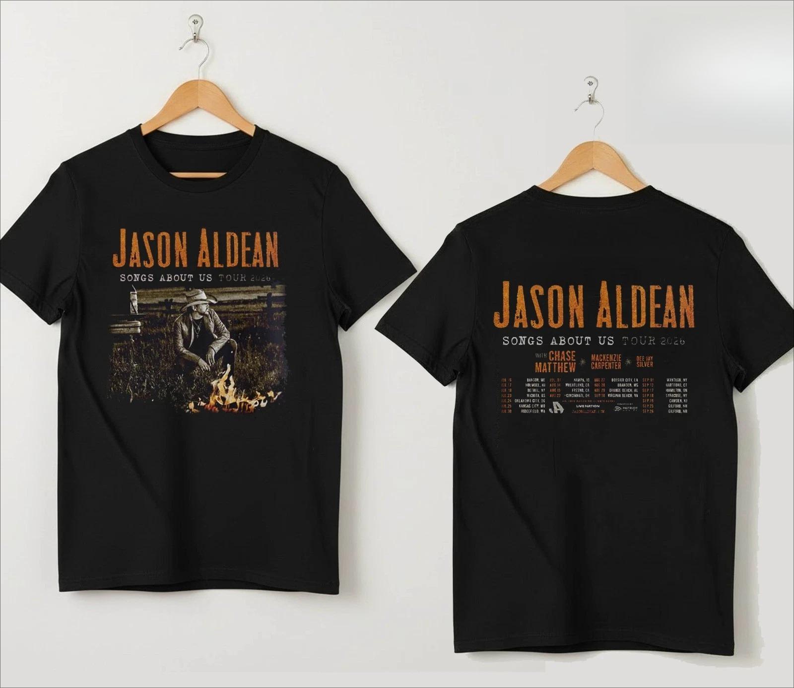 

Jason Aldean Songs about Us 2026 North American Tour T-shirt Daily Outdoor Retro Male and Female Fan Printed T-shirt - Men s ... S разноцветный