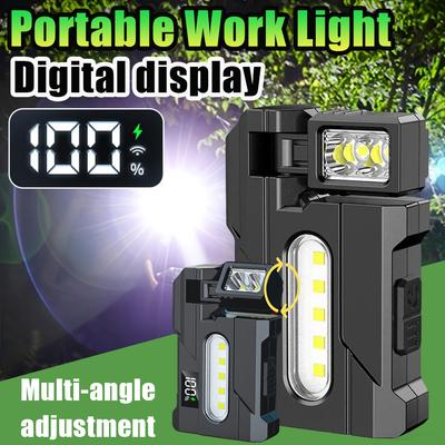 Nastavitelná úhlová svítilna 1200 lumenů COB LED Zoomovatelná pracovní svítilna USB dobíjecí pochodeň pro venkovní kempování turistiku