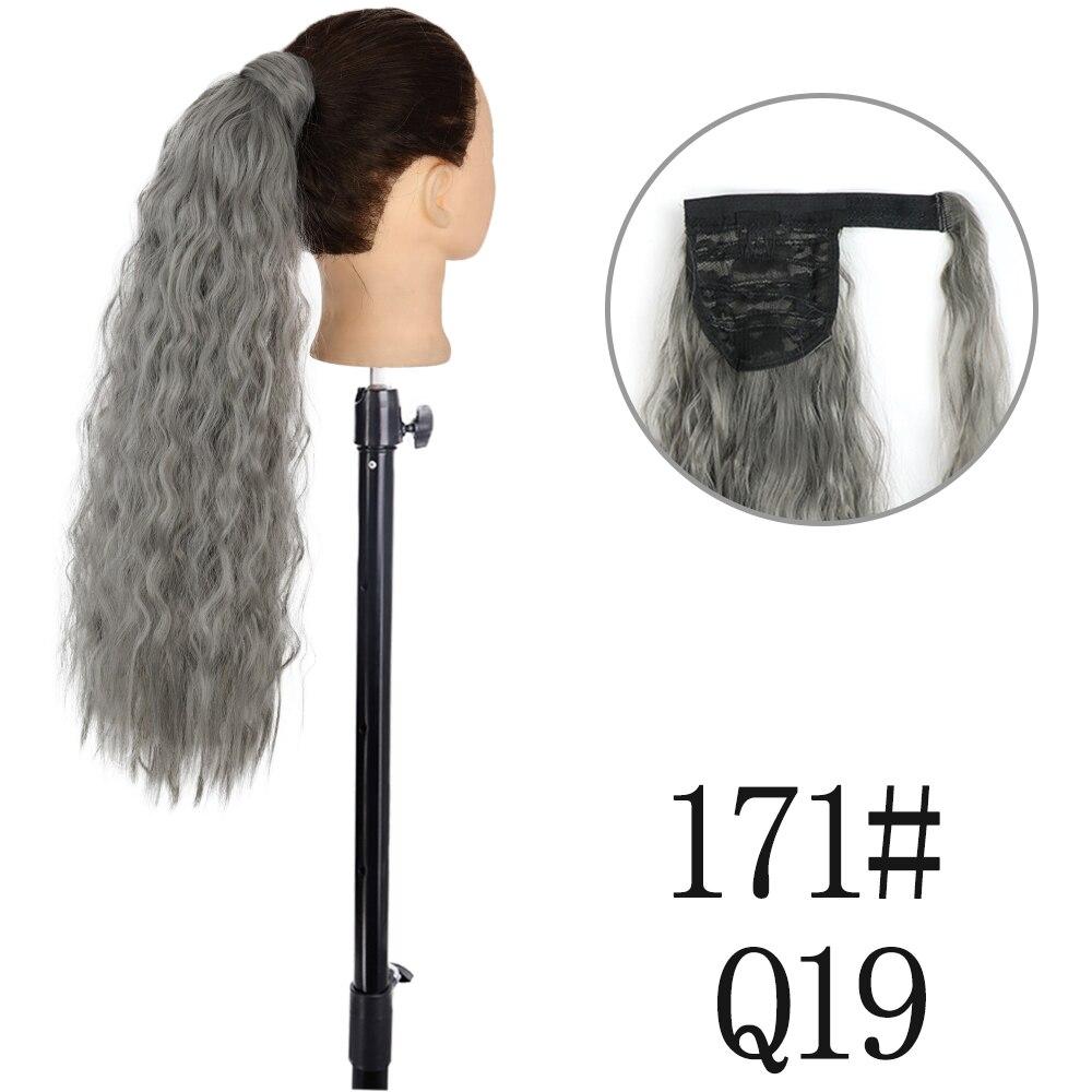 MISSQUEEN 22 34 tommer bølget hestehale hårforlengelse Syntetisk hestehale forlengelse hår for kvinner hestehale hår hårpynt
