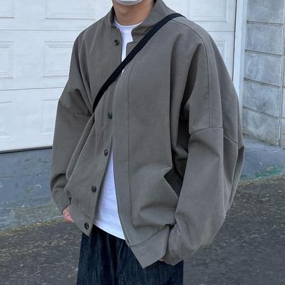Jacken Herren Frühling und Herbst Koreanischer Stil Locker und Trendig Jungen Hübsch Retro Arbeitskleidung Oberteile