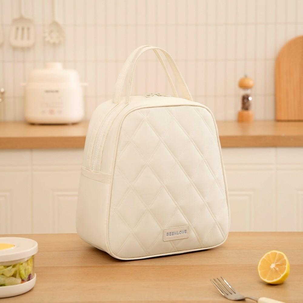 Fashion Simple Large Capacity Lunch Bag Reusable Food Drink Storage Insulated Storage Box Waterproof Travel Tote Carry