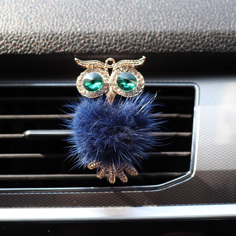 Mao Mao Owl Car Outlet Perfume Perfuel Inlays Drilling Cotycard Creative Creative Car Wind Found