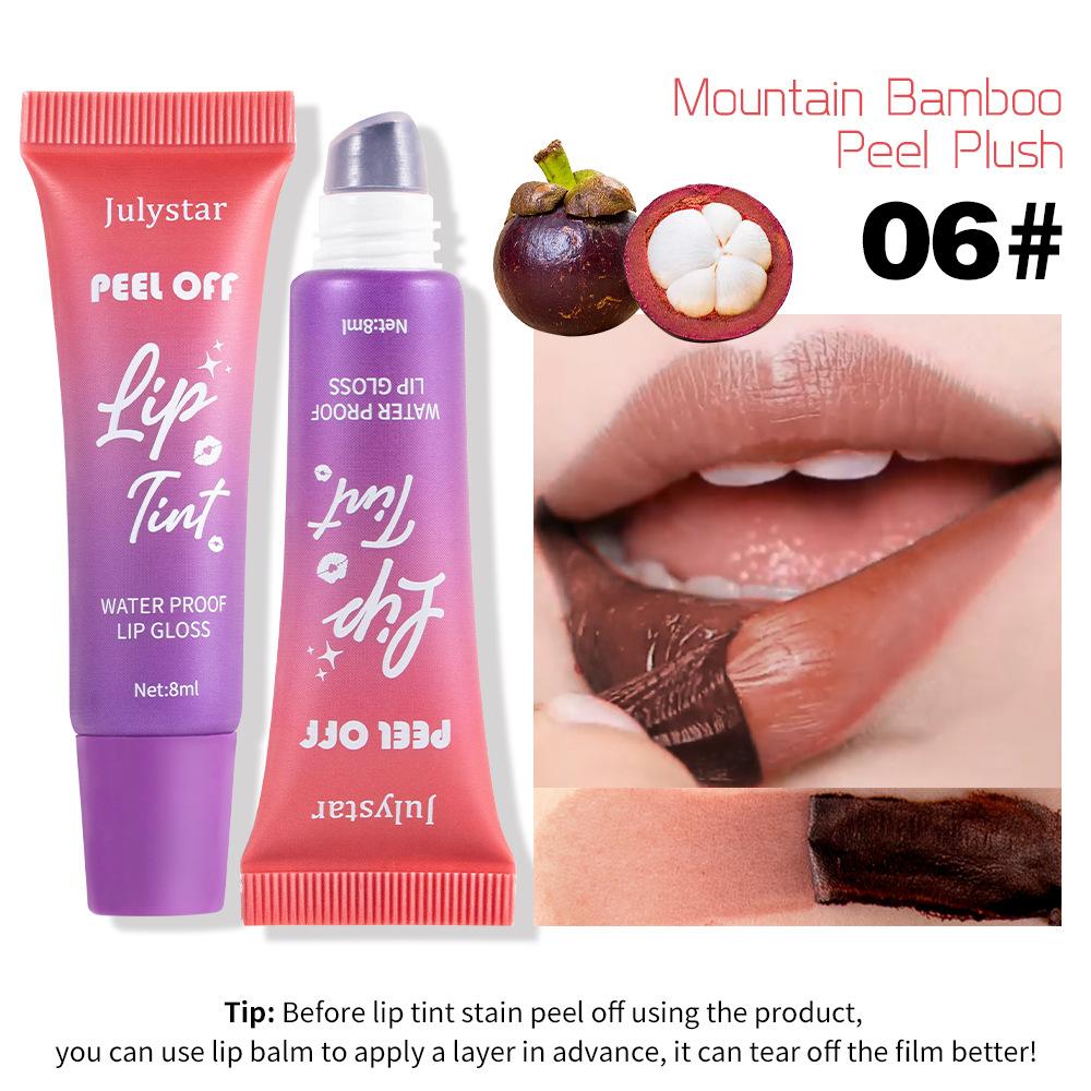 

Косметика для губ Fruity Peel-off Lip Glaze Matte Matte Base Color Водостойкая отшелушивающая помада