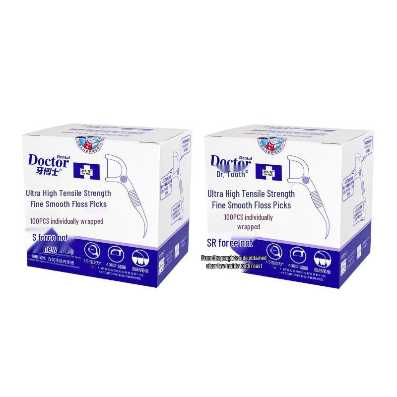 Dr. Tooth Super High Tension Smooth Dental Floss Sticks - 200 Count
