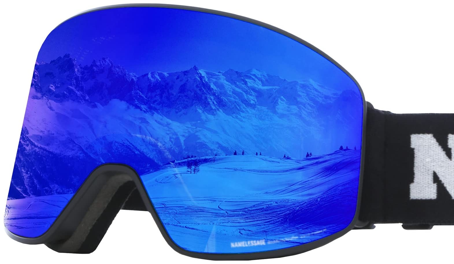 

Namelessage Snowboard Goggles Wide Easy UV Made in for Men and Snowboarding and Skiing NLA-895H NLA-895H-1 (Blue) - Unisex, Lens, Anti-Fog, On/Off,