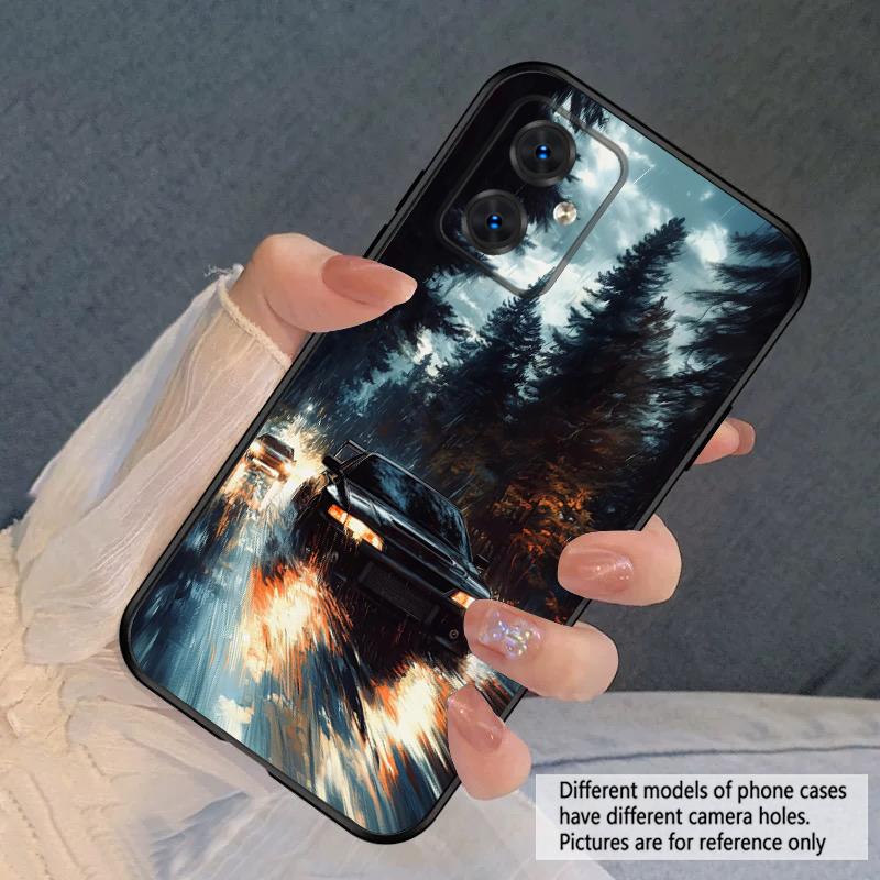 A car in the rain For Motorola Moto G 04 G05 G14 15 24 34 35 54 55 75 84 85 Edge 40 50 Fusion 60 Fusion silicone soft phone case