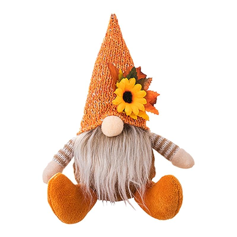 

Festival Knitted Cap Gnomes Ornament User Friendly Fabric Thanksgiving Decoration For Door Wall Tabletop