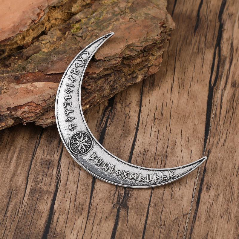 Wikinger Retro Rune Halbmond Haarnadel - Nordischer Stil Norwegisches Haaraccessoire